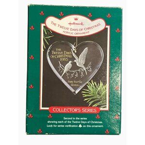 Hallmark 1985 Twelve Days Of Christmas Acrylic Ornament Two Turtle Doves